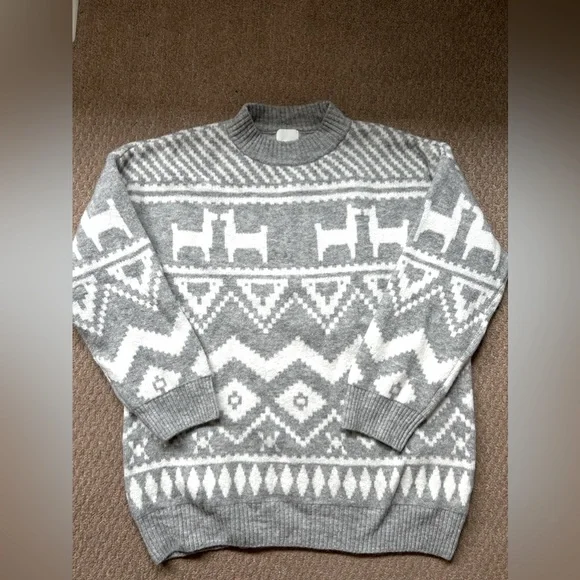 Aztec Alpaca Pattern Sweater Dress - Picture 1 of 2